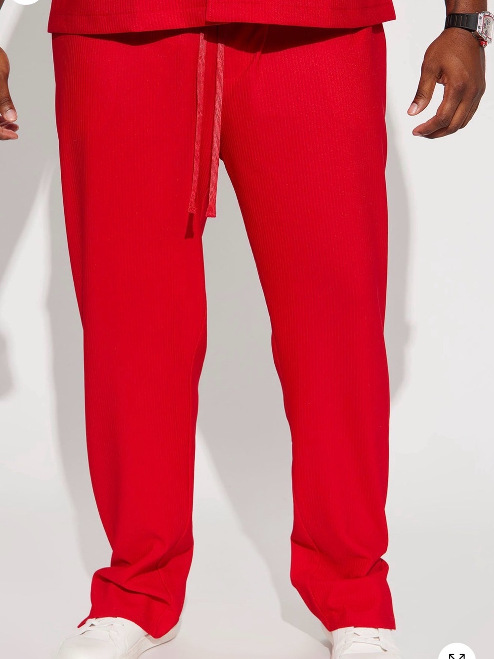 Men's Fashion Nova plus size pleated straight leg  Drawstring Pants size 3XL
